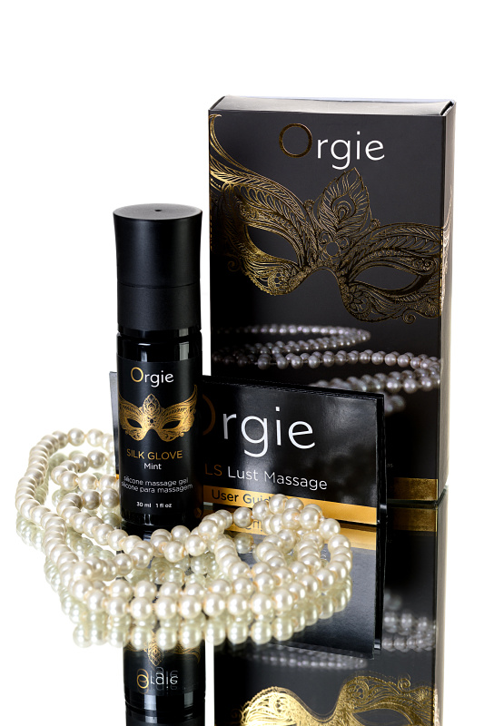 Изображение 9, Комплект для эротического массажа Orgie Pear Lust Massage (силиконовый гель,ожерелье), 30 мл, TFA-21241