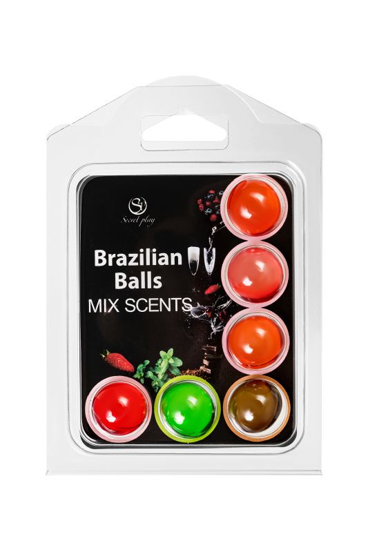 Изображение 2, Массажное масло SECRET PLAY BRAZILIAN BALLS, микс ароматов, 6 х 4 гр, TFA-3386