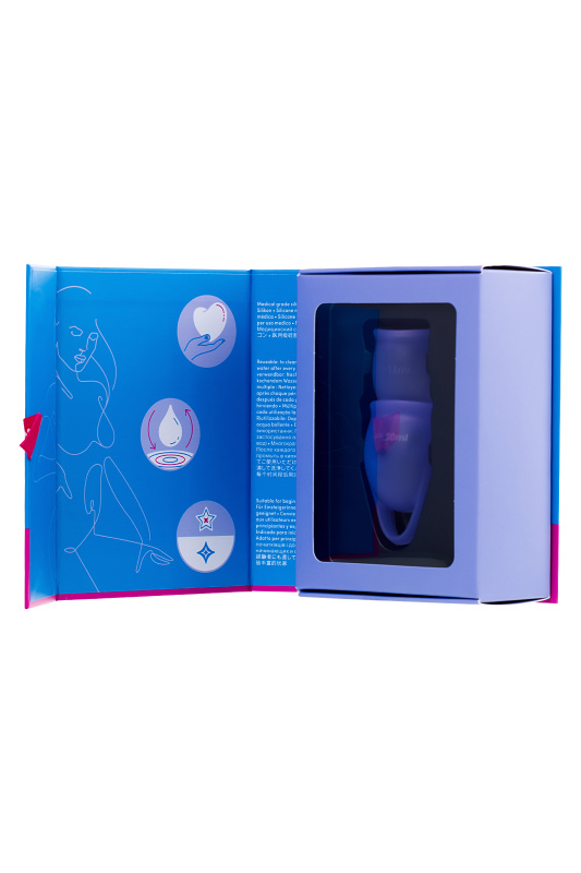 Изображение 9, Менструальная чаша Satisfyer Feel Confident, 2 шт в наборе, силикон, фиолетовый, FER-J1762-4