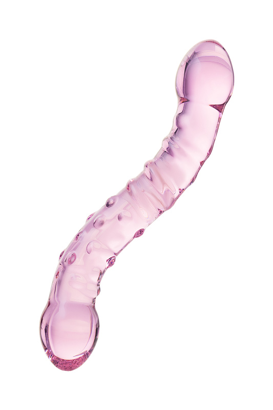 Изображение 2, Двусторонний фаллоимитатор Sexus Glass, стекло, розовый, 20,5 см, TFA-912026