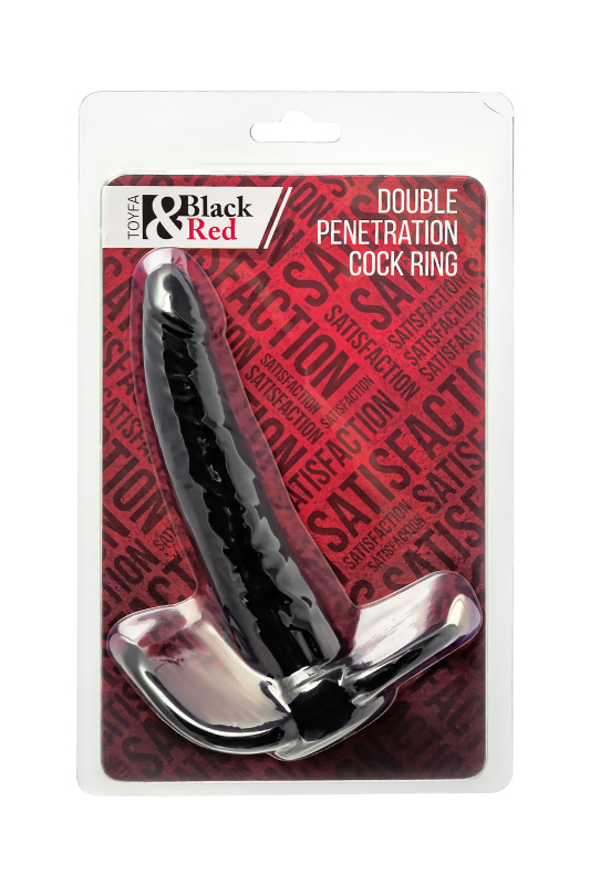 Изображение 9, Насадка на пенис для двойного проникновения Black&Red by TOYFA , силикон, чёрный, 16,5 см, TFA-901414-5