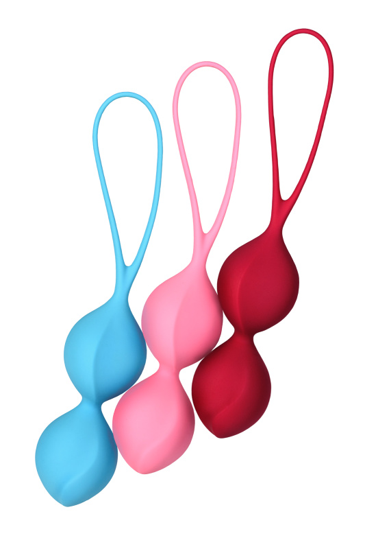Изображение 6, Набор вагинальных шариков Satisfyer Balls C03 Double, силикон, ассорти, Ø 3 см., TFA-J01511N
