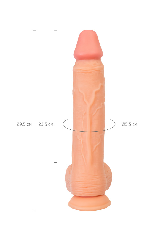 Изображение 7, Реалистичный фаллоимитатор RealStick Nude Wilt, PVC, телесный, 29,5 см, TFA-582016