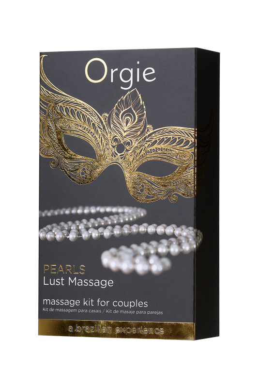 Изображение 6, Комплект для эротического массажа Orgie Pear Lust Massage (силиконовый гель,ожерелье), 30 мл, TFA-21241