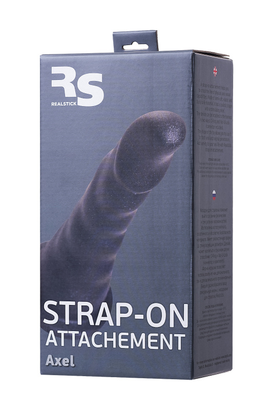 Изображение 7, Насадка для страпона RealStick Strap-On Axel, PVC, чёрный, 17,5 см, TFA-972004
