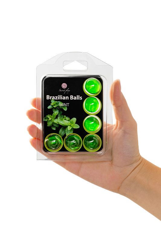 Изображение 4, Массажное масло SECRET PLAY BRAZILIAN BALLS, мята, 6 х 4 гр, TFA-3386-8