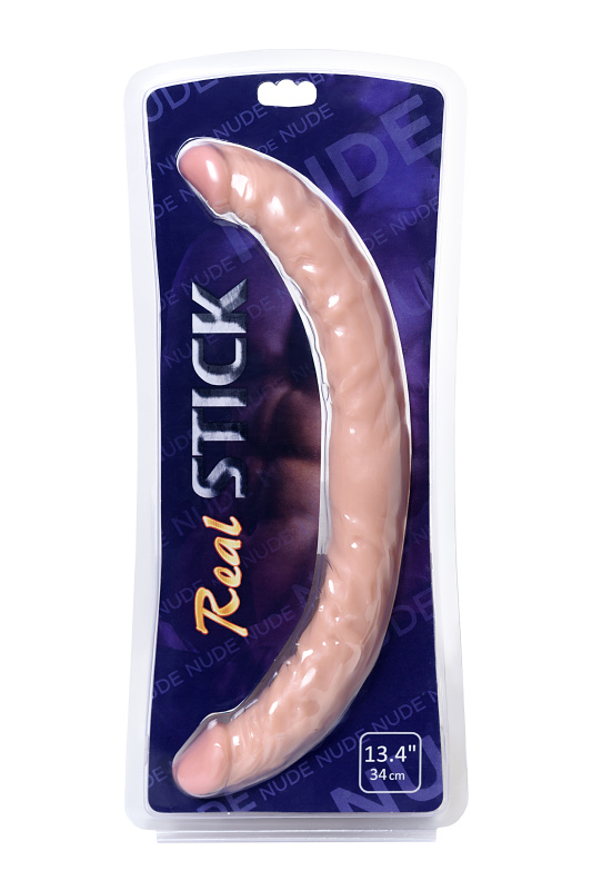 Изображение 7, Двусторонний фаллоимитатор TOYFA RealStick Nude реалистичный, PVC, телесный, 42,5 см, TFA-582011