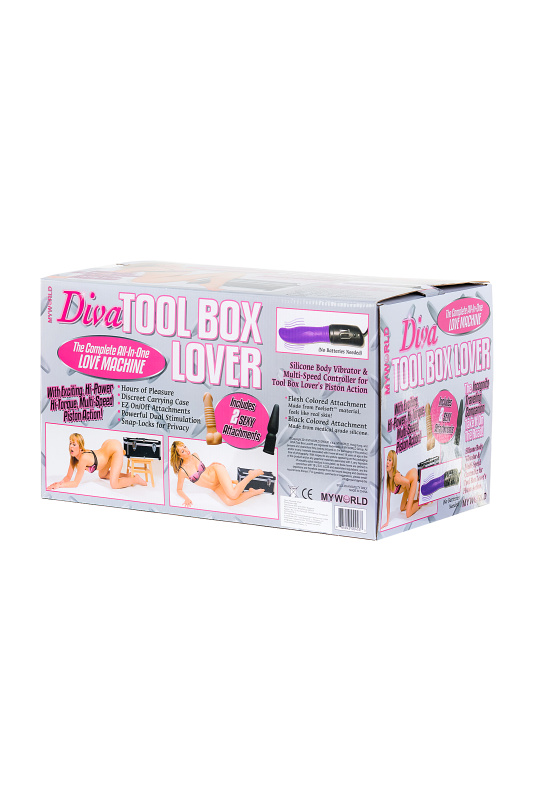 Изображение 6, Секс-чемодан Diva Tool Box, с двумя сменными насадками, металл, черный, 41 см, TFA-904243