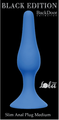 анальная пробка slim anal plug medium blue 4206-02LOLA