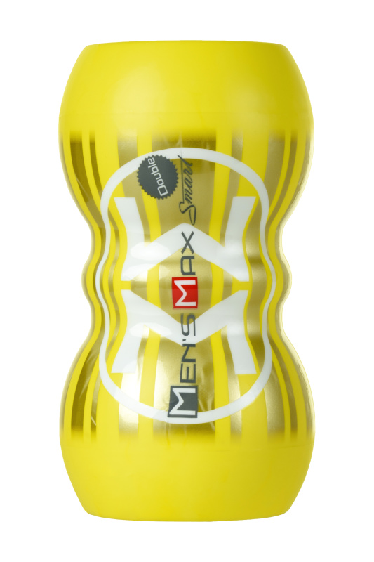 Изображение 2, Мастурбатор нереалистичный MensMax Smart Doubble, TPE, желтый, 14,5 см, TFA-MM-03
