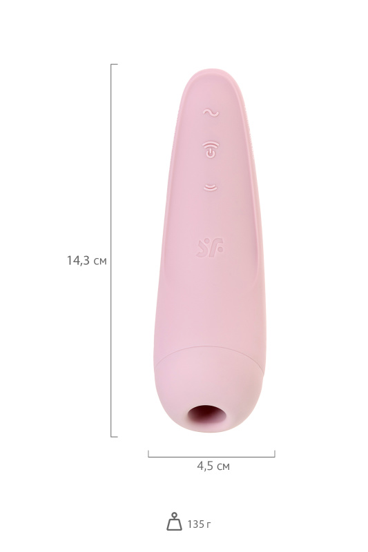 Изображение 9, Вакуум-волновой бесконтактный стимулятор клитора Satisfyer Curvy 2+, силикон, розовый, 14,3 см., TFA-J2018-81-3