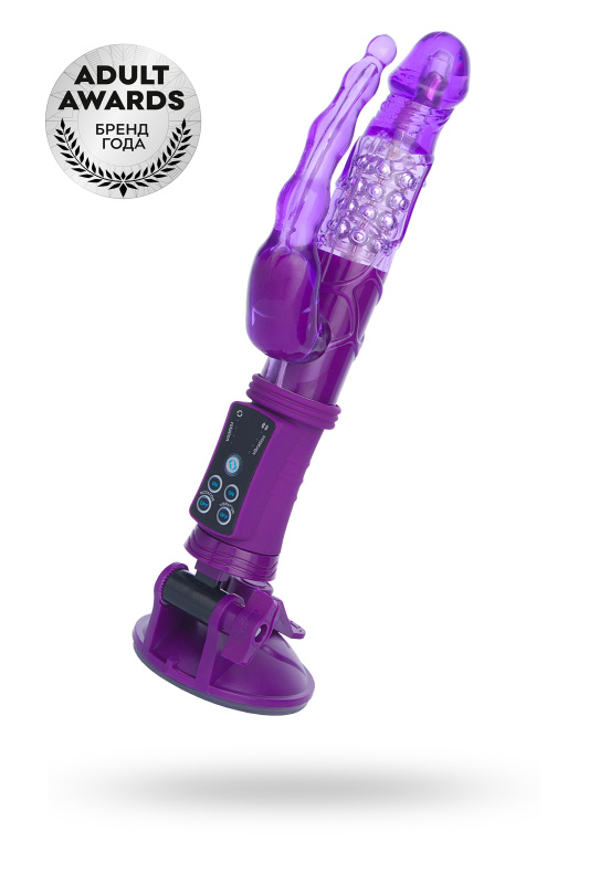 Изображение 1, Анально-вагинальный вибратор TOYFA A-toys на присоске, фиолетовый, 22 см, TFA-765008