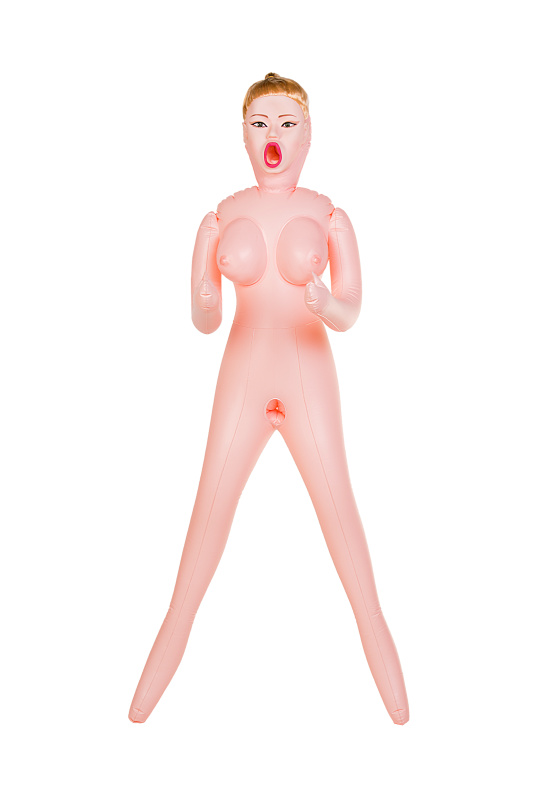 Изображение 2, Кукла надувная Dolls-X by TOYFA Hannah, блондинка, с тремя отверстиями, кибер вставка: вагина, TFAM-117009