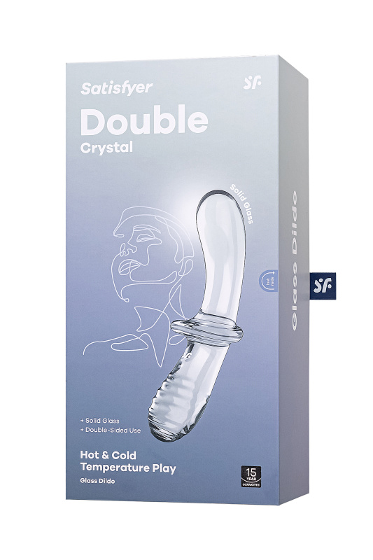 Изображение 6, Двусторонний фаллоимитатор Satisfyer Double Crystal, стекло, прозрачный, 19,5 см, TFA-4045665