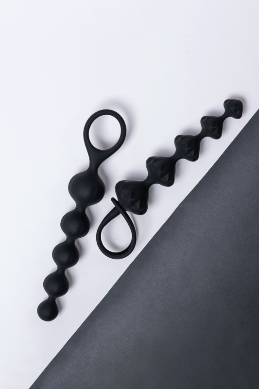 Изображение 13, Набор анальных цепочек Satisfyer Beads, силикон, черный, 27 см., TFA-J01756 Black Set
