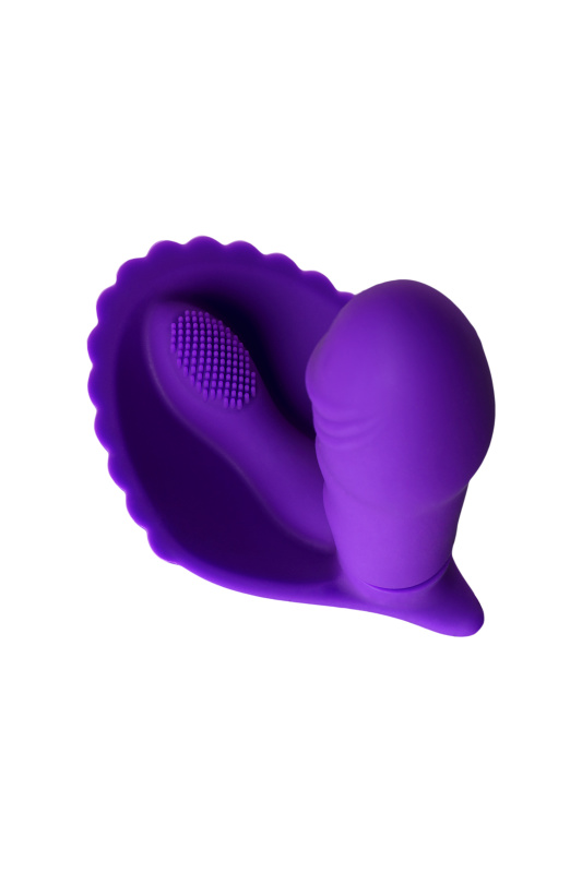 Изображение 7, Вибратор TOYFA A-Toys с клиторальным стимулятором, силикон, фиолетовый, 12 см, TFA-761029