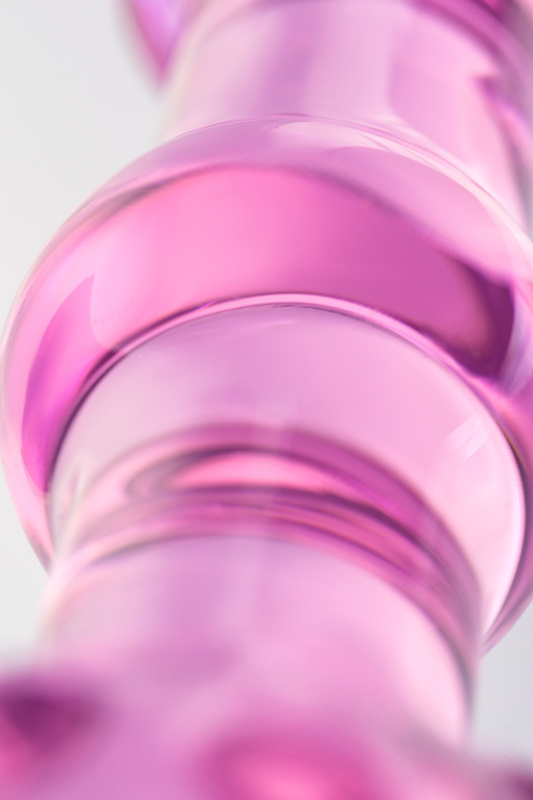 Изображение 7, Двусторонний фаллоимитатор Sexus Glass, стекло, розовый, 17 см, TFA-912013