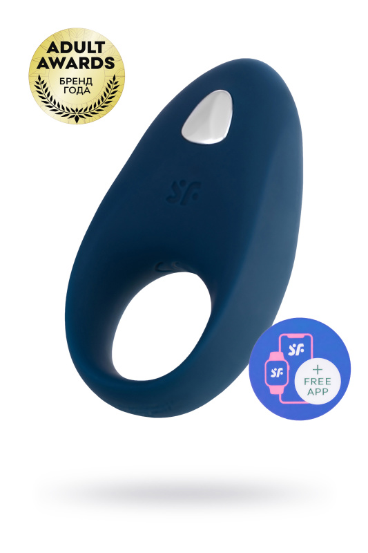 Эрекционное кольцо на пенис Satisfyer Mighty, силикон, синий, 9 см., TFA-J2008-19