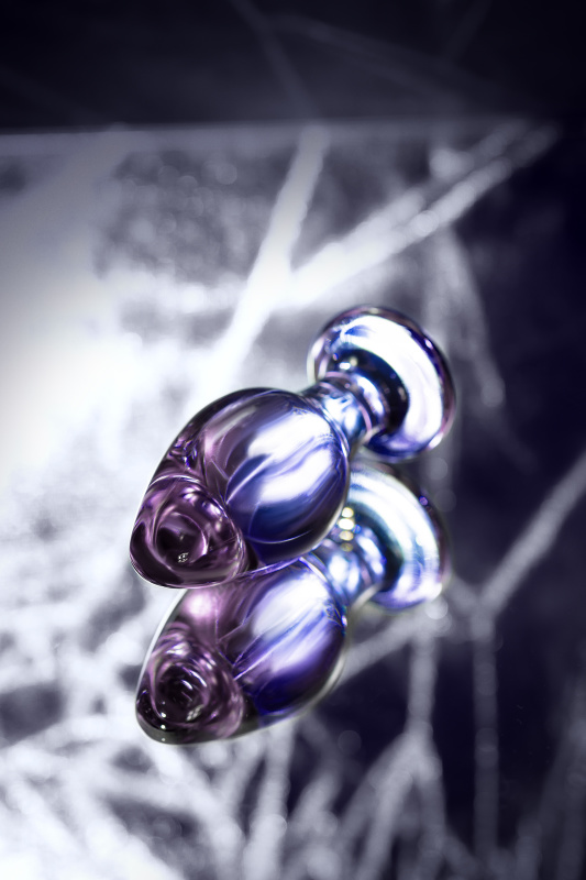 Изображение 8, Анальная втулка Sexus Glass, стекло, фиолетовая, 10 см, Ø 4 см, TFA-912014
