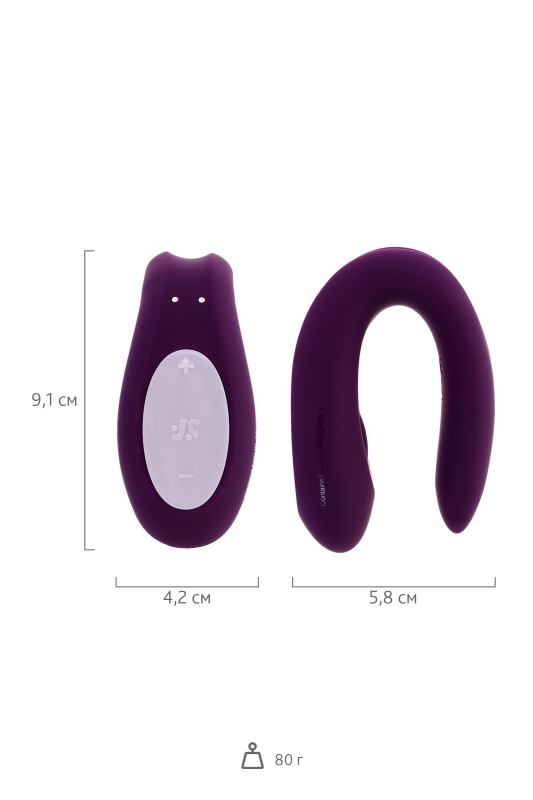 Изображение 10, Многофункциональный стимулятор для пар Satisfyer Partner Double Joy, силикон, фиолетовый, 18 см., TFA-J2008-16-3