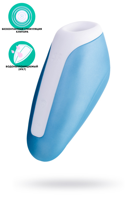 Изображение 1, Вакуум-волновой бесконтактный стимулятор клитора Satisfyer Love Breeze, силикон, голубой, 9,5 см., TFA-J2018-127-1