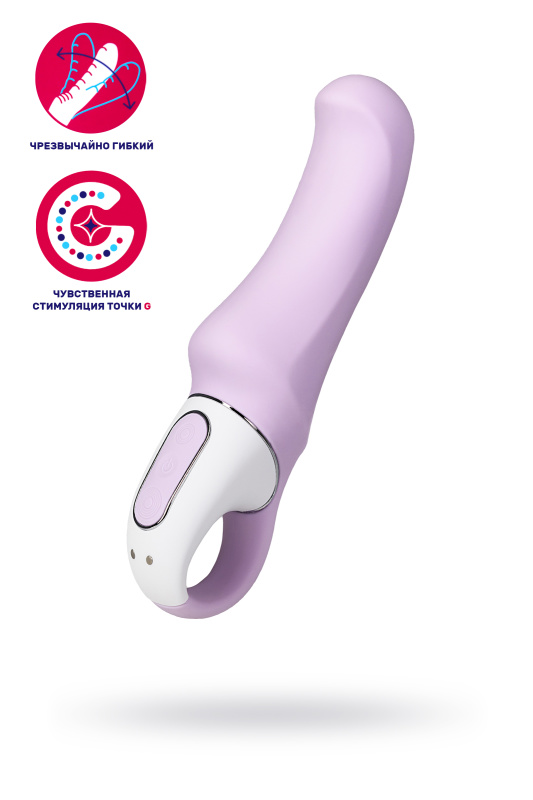 Изображение 1, Нереалистичный вибратор Satisfyer Vibes Charming Smile, силикон, фиолетовый, 18,7 см., TFA-EE73-827-1017