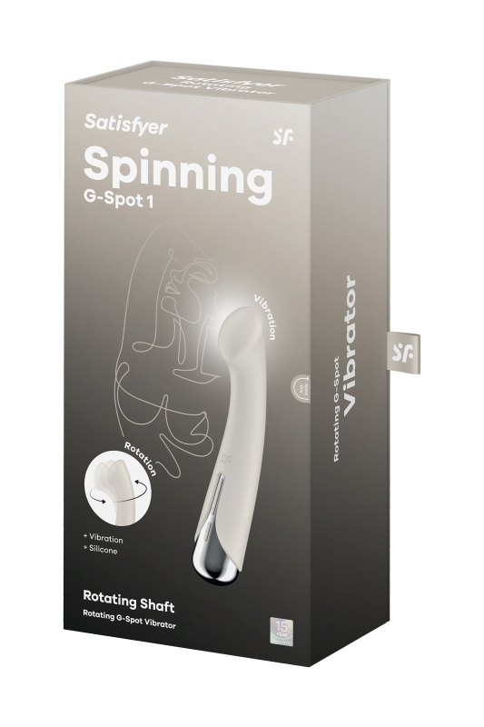 Изображение 7, Вибратор для точки G с ротацией Satisfyer Spinning G-Spot 1, силикон, бежевый, 16,8 см, TFA-4048772 Изображение 7, Вибратор для точки G с ротацией Satisfyer Spinning G-Spot 1, силикон, бежевый, 16,8 см, TFA-4048772