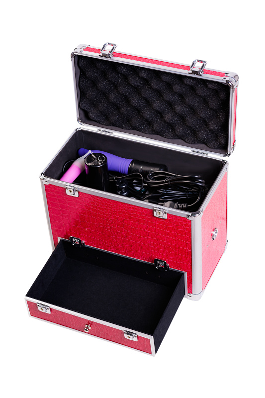 Изображение 8, Секс-чемодан Diva Wiggler, с двумя насадками, металл, розовый, 28 см, TFA-907013