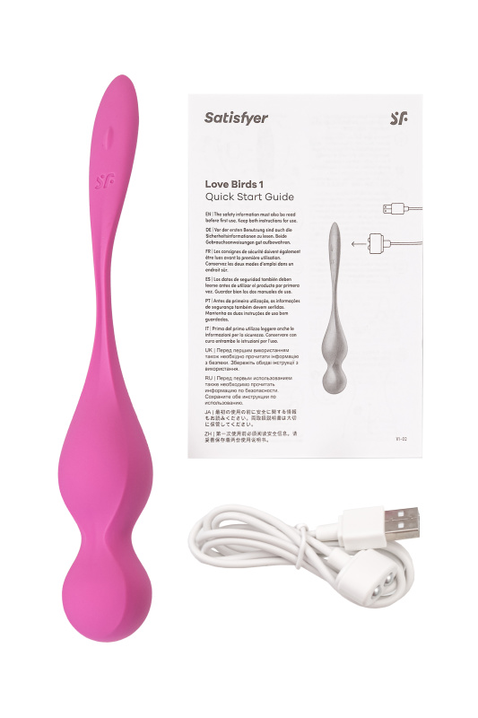 Изображение 6, Вагинальные шарики с вибрацией Satisfyer Love Birds 1 Connect App, розовый, 22,2 см, TFA-4002927