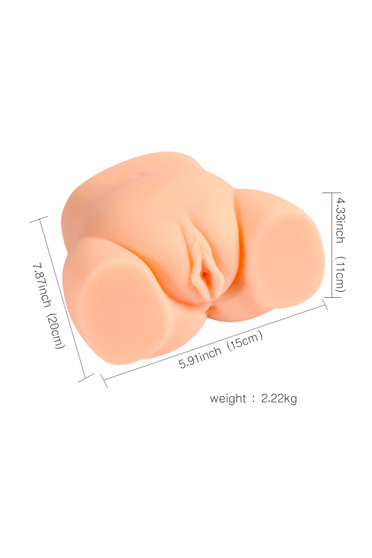 Изображение 13, Мастурбатор реалистичный вагина+анус, XISE, TPR, телесный, 20 см., TFA-XS-MA50005