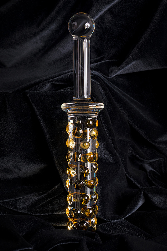 Изображение 10, Двусторонний фаллоимитатор Sexus Glass, стекло, прозрачный, 25 см, TFA-912043