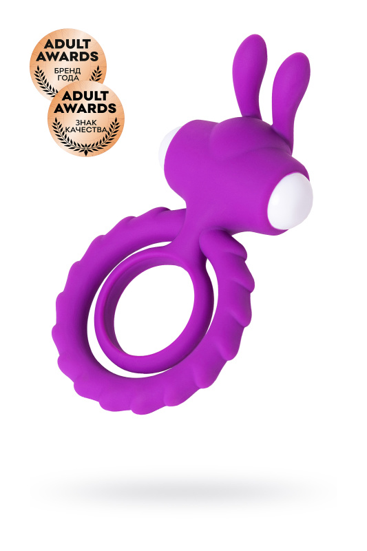 Изображение 1, Эрекционное кольцо на пенис JOS GOOD BUNNY, силикон, фиолетовый, 9 см, TFA-782017