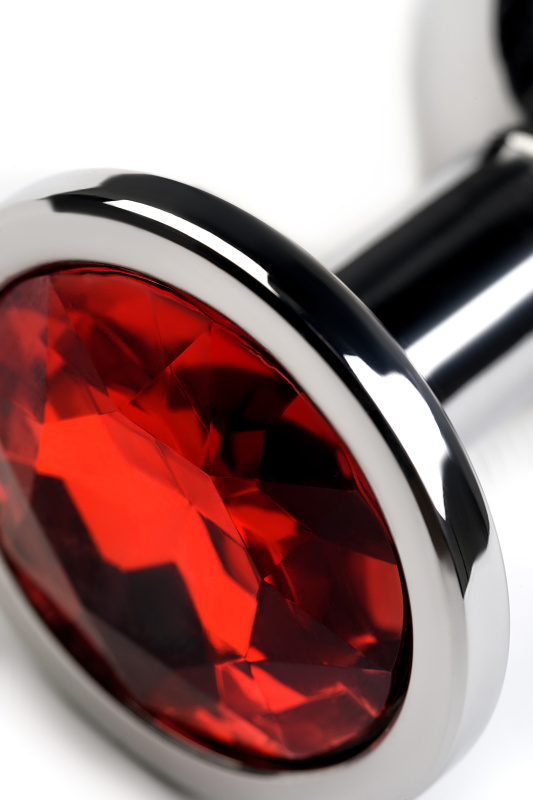 Изображение 8, Анальная втулка Metal by TOYFA, металл, серебряная, с красным кристаллом, 8 см, Ø 3,5 см, 265 г, TFA-717094-9