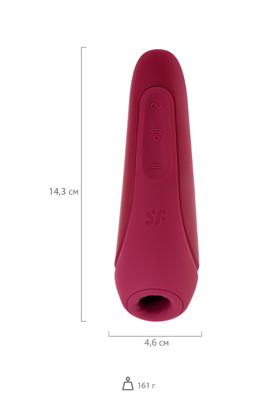 Изображение 9, Вакуум-волновой бесконтактный стимулятор клитора Satisfyer Curvy 1+, силикон, красный, 14,3 см., TFA-J2018-80-3