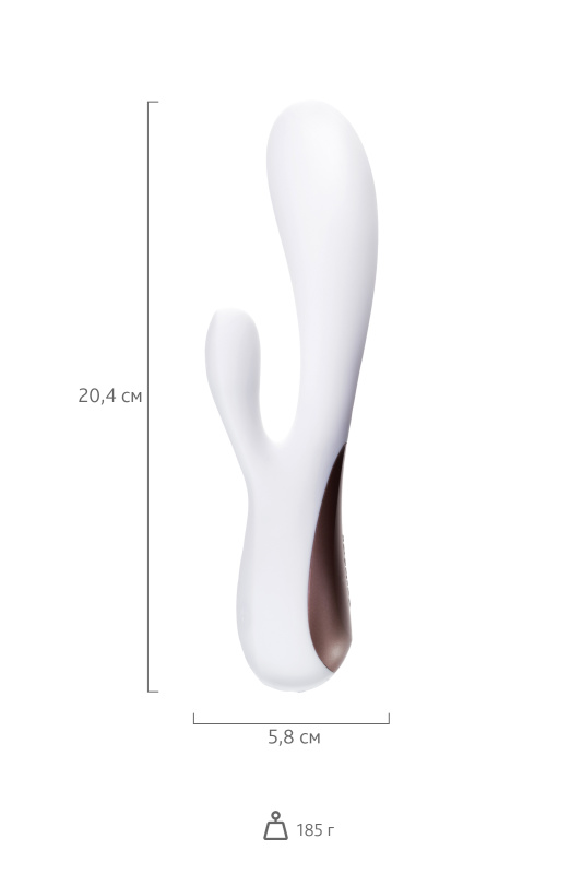 Изображение 7, Нереалистичный вибратор Satisfyer Mono Flex, силикон, белый, 20,4 см., TFA-J2018-87-2