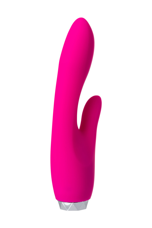 Изображение 6, Вибратор с клиторальным стимулятором L'EROINA, силикон, розовый, 18 см, TFA-561002