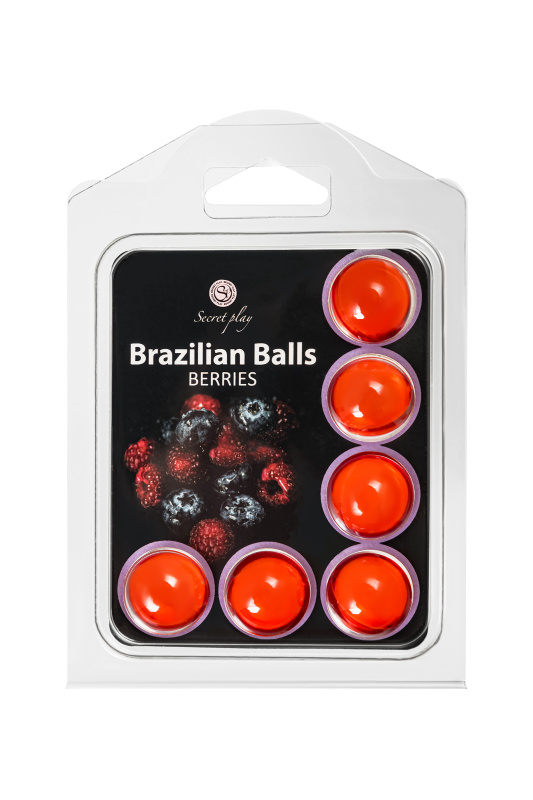 Изображение 2, Массажное масло SECRET PLAY BRAZILIAN BALLS, ягоды, 6 х 4 гр, TFA-3386-5