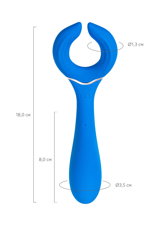 Изображение 4, Многофункциональный вибратор L'EROINA Whally, силикон, голубой, 18,5 см, TFA-561030