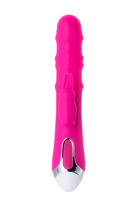 Изображение 2, Вибратор с клиторальным стимулятором JOS BALLE, с движущимися шариками, силикон, розовый, 23 см, TFA-783002