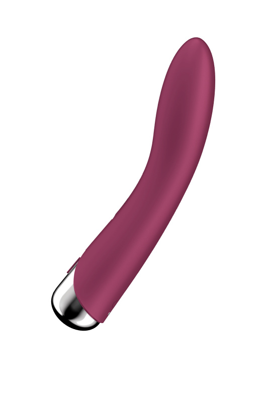 Вибратор для точки G с ротацией Satisfyer Spinning Vibe 1, силикон, бордовый, 17,8 см, TFA-4048697