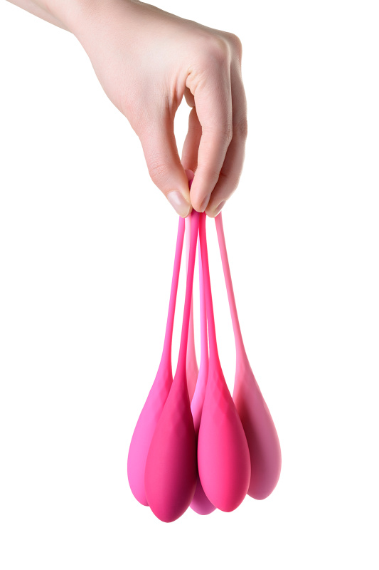 Изображение 5, Набор вагинальных шариков Eromantica K-ROSE, силикон, розовый, 6 шт, TFA-210206