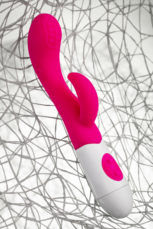 Изображение 9, Вибратор с клиторальным стимулятором TOYFA A-Toys Nessy, силикон, розовый, 20 см, TFA-765003