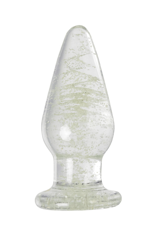 Изображение 4, Анальная втулка Sexus Glass светящаяся в темноте, стекло, прозрачная, 9,8 см, TFA-912309