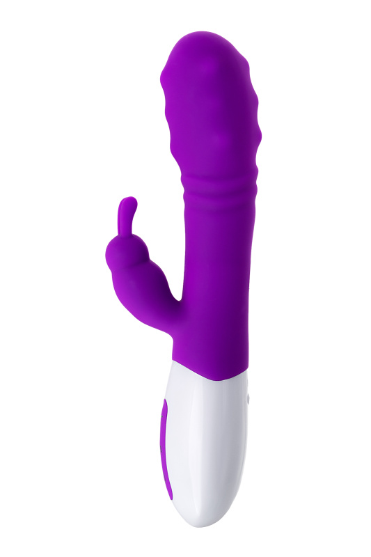 Изображение 4, Вибратор c клиторальным стимулятором JOS TATY с пульсирующими шариками, силикон, фиолетовый, 21,5 см, TFA-783001