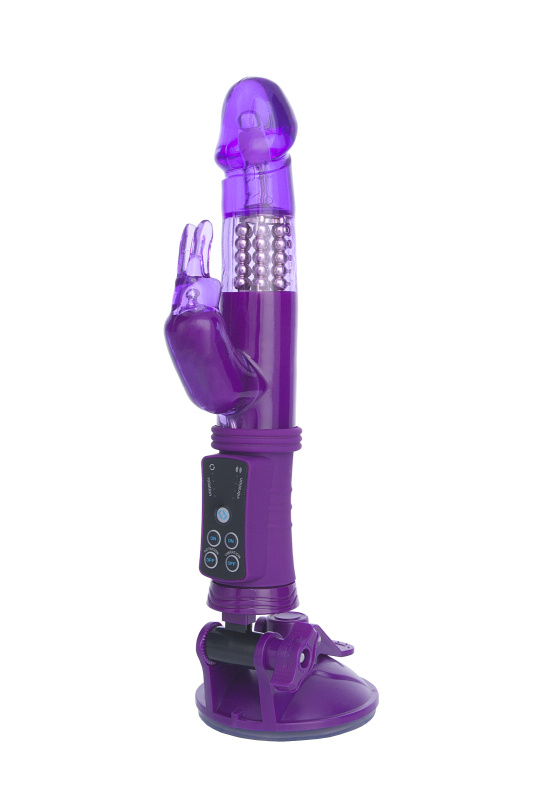 Изображение 6, Вибратор с клиторальным стимулятором TOYFA A-Toys, TPR, фиолетовый, 22 см, TFA-765009