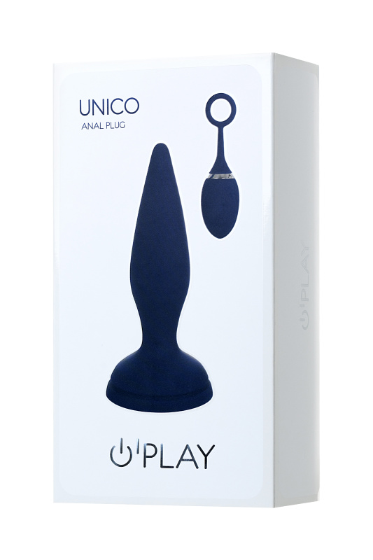 Изображение 11, Анальная вибровтулка O'Play Unico с пультом ДУ, силикон, синий, 13,5 см., TFA-221001