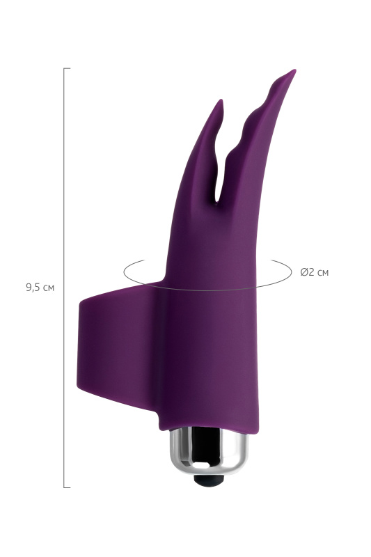 Изображение 12, Вибронасадка на палец JOS Tessy для прелюдий, силикон, фиолетовый, 9,5 см, TFA-782030