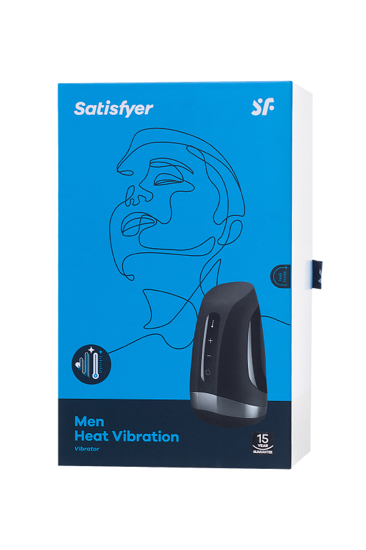Изображение 8, Мастурбатор нереалистичный Satisfyer Men Heat Vibratiion, силикон, чёрный, 15 см., TFA-J80012