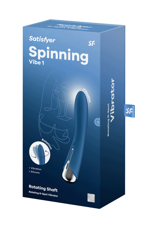 Изображение 7, Вибратор для точки G с ротацией Satisfyer Spinning Vibe 1, силикон, синий, 17,8 см, TFA-4048703 Изображение 7, Вибратор для точки G с ротацией Satisfyer Spinning Vibe 1, силикон, синий, 17,8 см, TFA-4048703