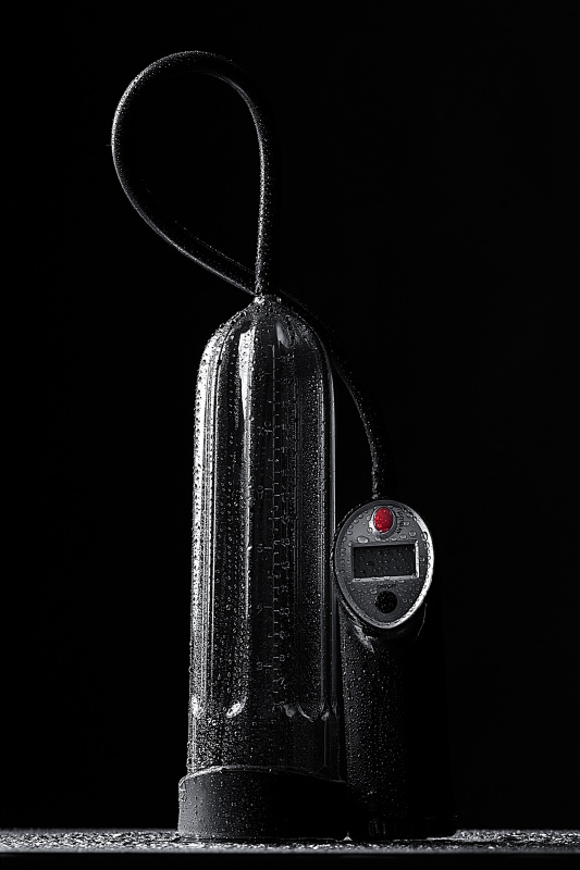 Изображение 14, Помпа для пениса Sexus Men Expert, полуавтоматическая, с манометром, ABS пластик, черная, 27 см, Ø 7, TFA-709011